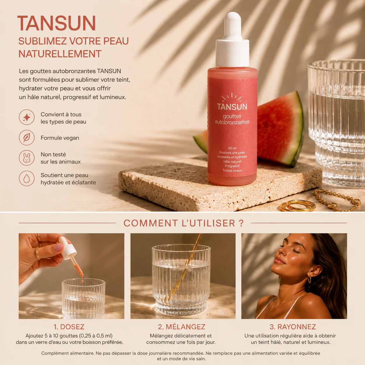 Gouttes autobronzantes TANSUN